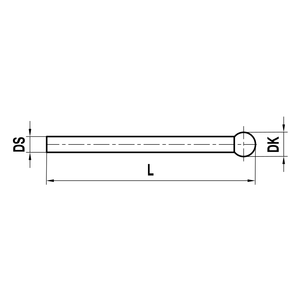 Non-threaded Pin Stylus