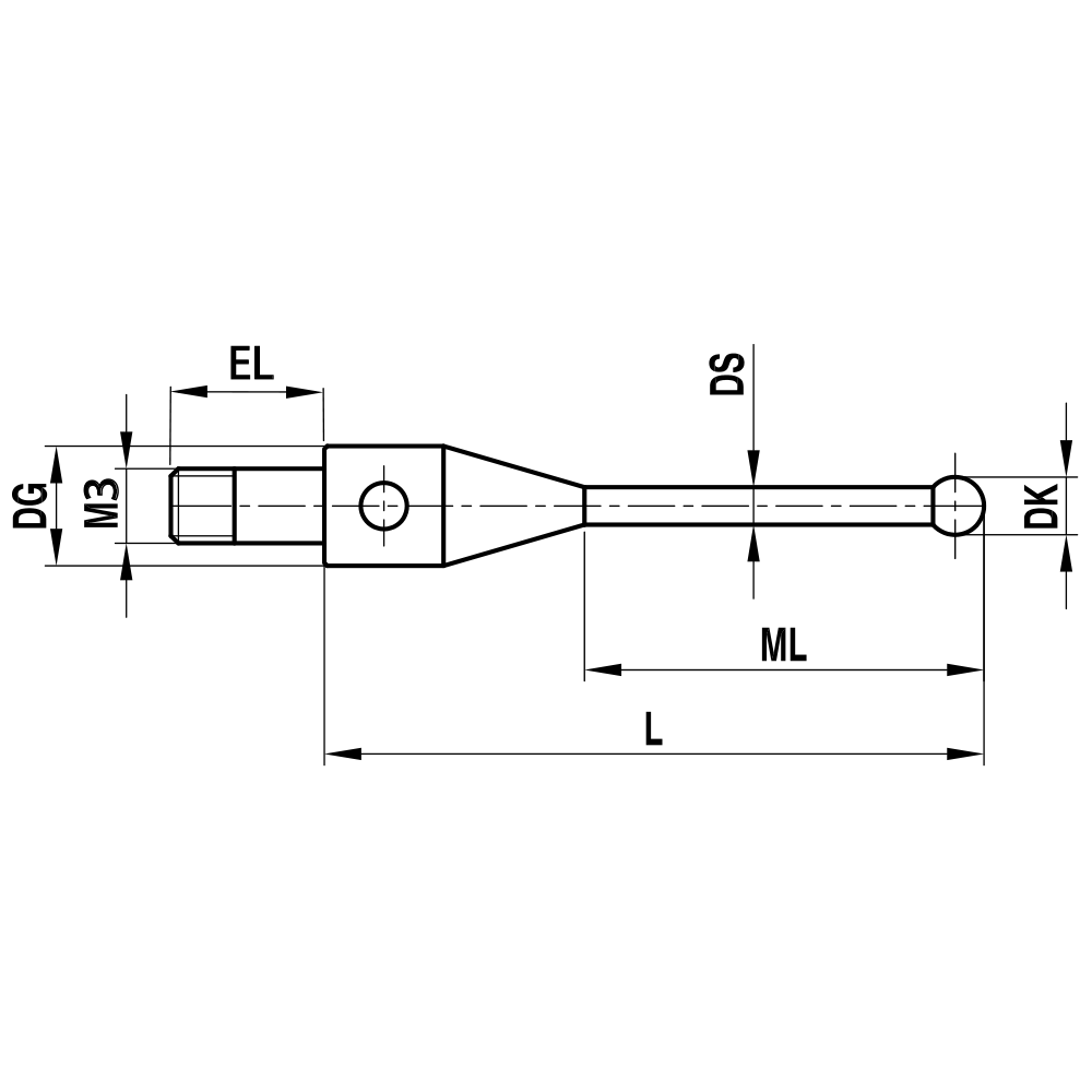 M3 - Straight Stylus for Star Center