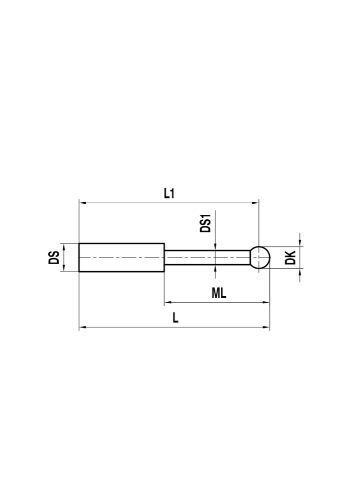 Non-threaded, Stepped-stem Pin Stylus for Star Configurations