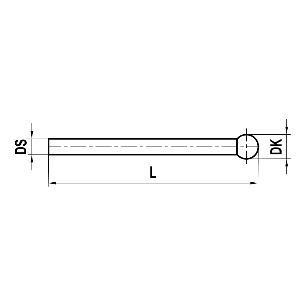 Non-threaded Pin Stylus
