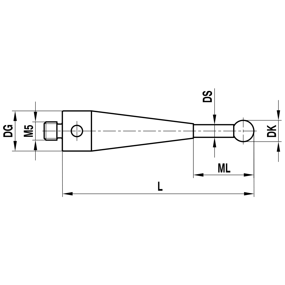 M5 Conical Base Stylus